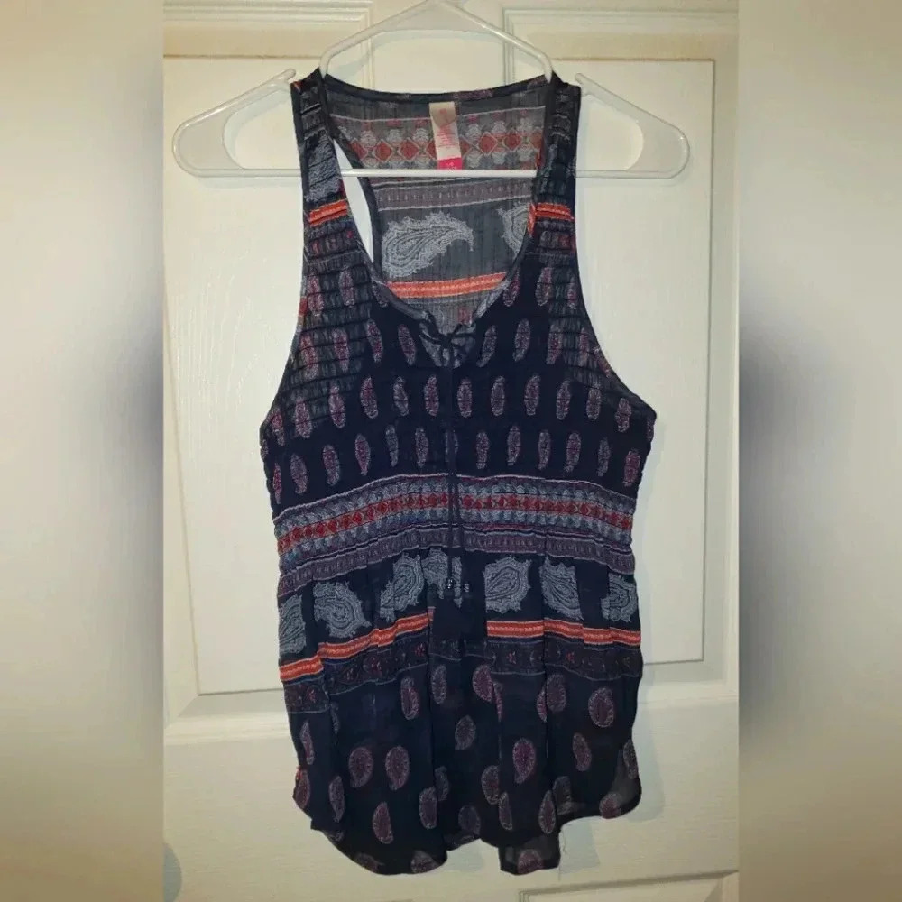 No Boundaries | Paisley Western Sheer Tank Top